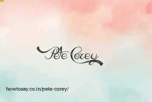 Pete Corey