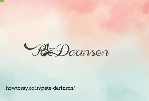 Pete Darinson