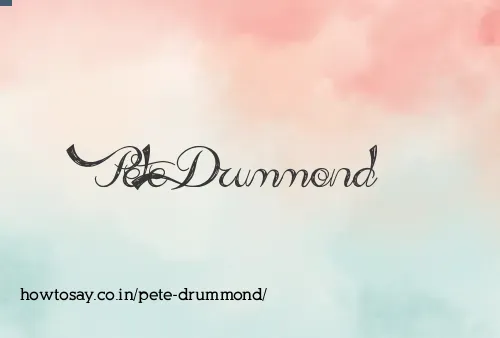 Pete Drummond
