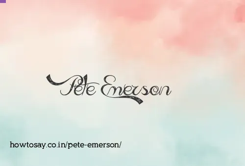Pete Emerson