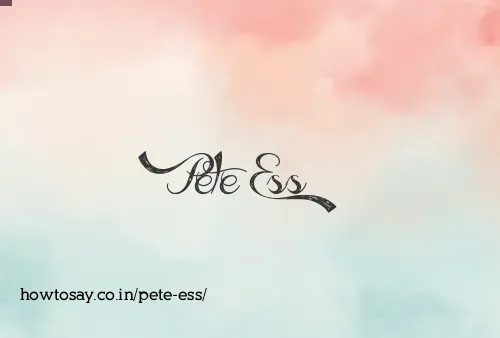 Pete Ess
