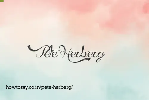 Pete Herberg