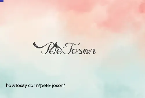 Pete Joson