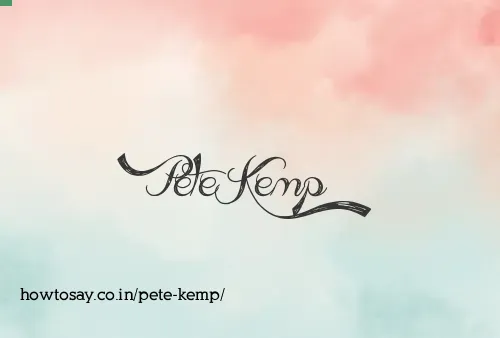 Pete Kemp