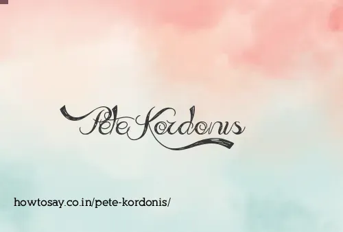 Pete Kordonis
