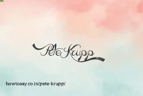 Pete Krupp