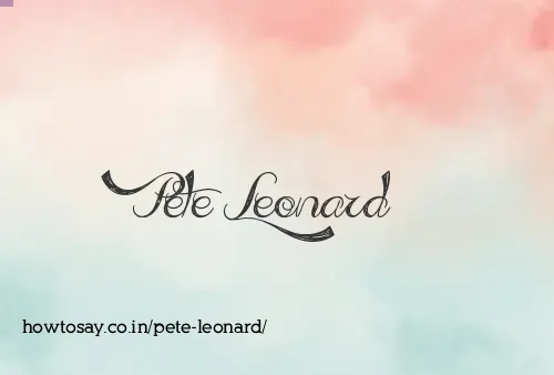 Pete Leonard