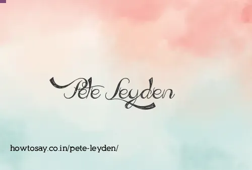 Pete Leyden