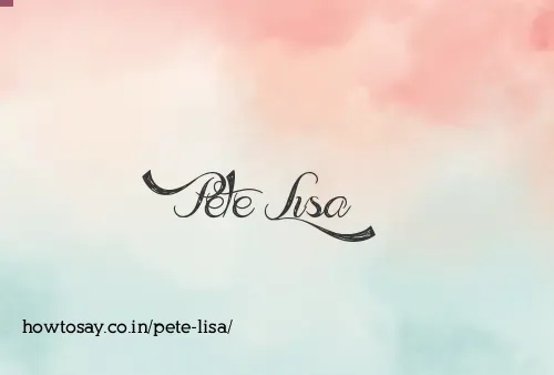 Pete Lisa
