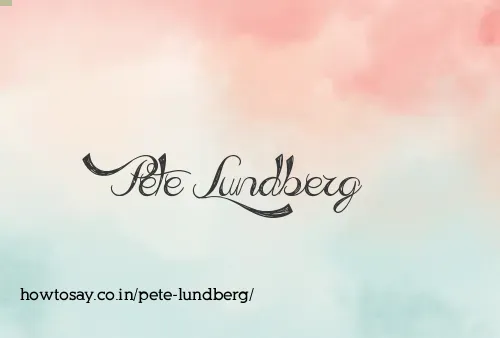 Pete Lundberg