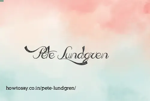 Pete Lundgren