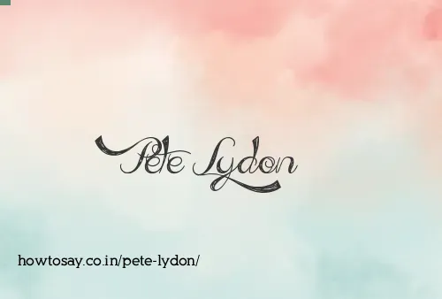 Pete Lydon