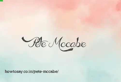 Pete Mccabe