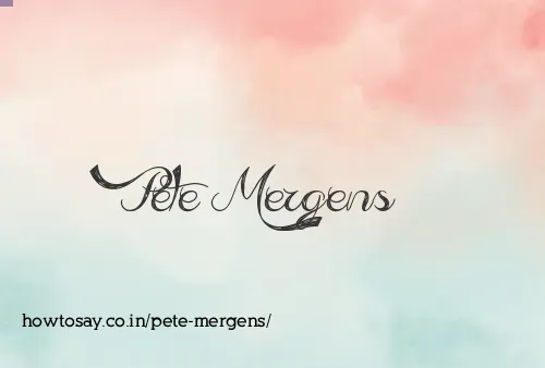 Pete Mergens