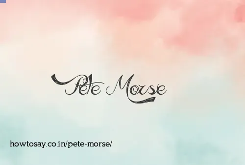 Pete Morse