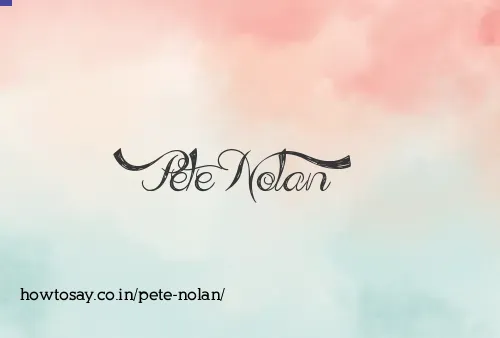 Pete Nolan