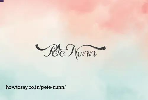 Pete Nunn