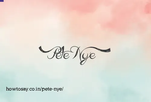 Pete Nye