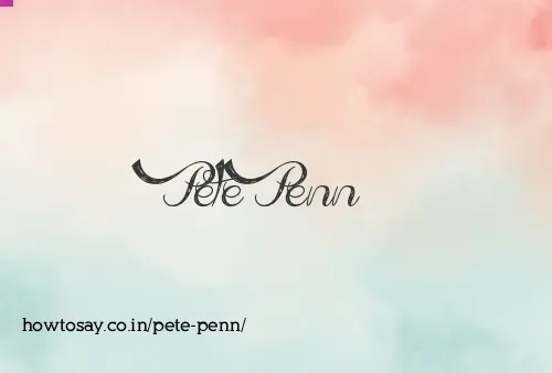 Pete Penn