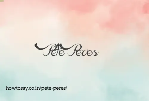 Pete Peres