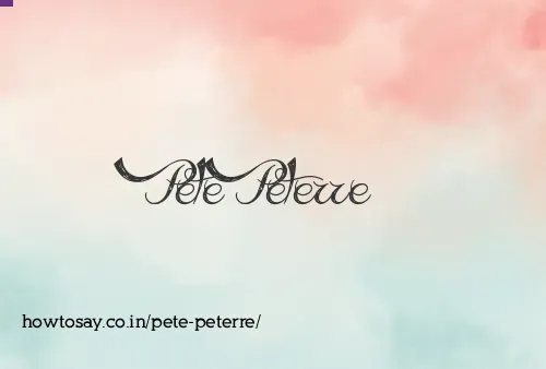 Pete Peterre