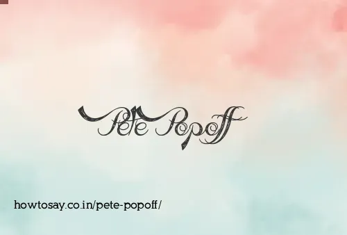Pete Popoff