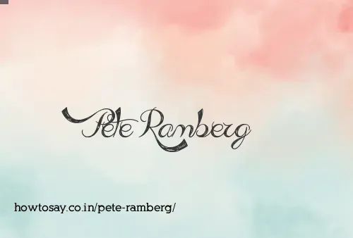 Pete Ramberg