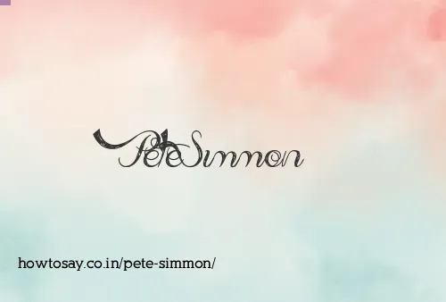 Pete Simmon
