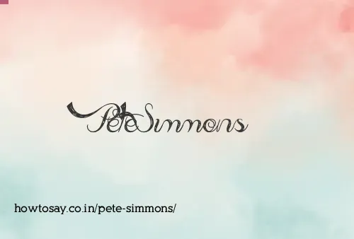 Pete Simmons