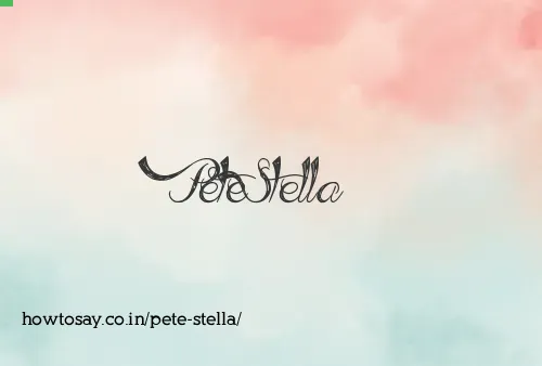 Pete Stella