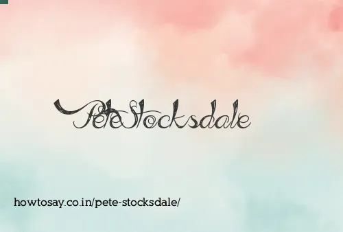 Pete Stocksdale