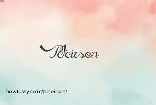 Peteirson