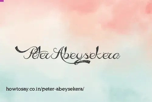 Peter Abeysekera
