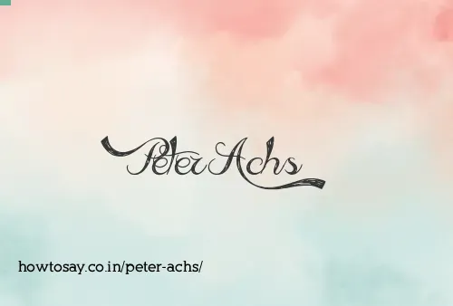 Peter Achs