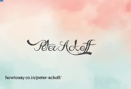 Peter Ackoff
