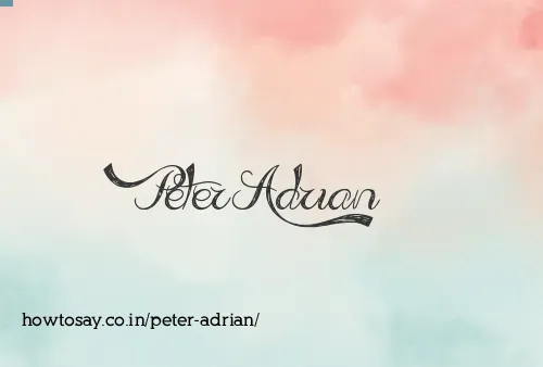Peter Adrian