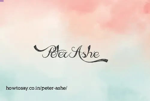 Peter Ashe