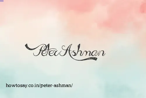 Peter Ashman