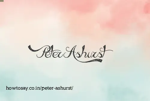 Peter Ashurst