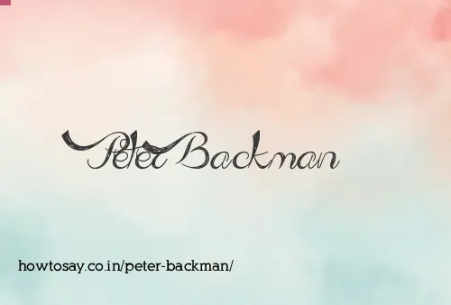 Peter Backman
