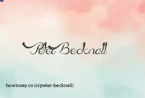 Peter Becknall