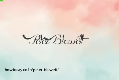 Peter Blewett