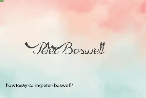 Peter Boswell