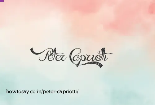 Peter Capriotti