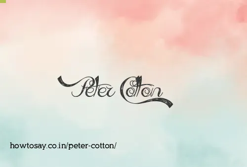 Peter Cotton