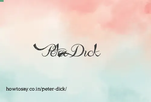 Peter Dick