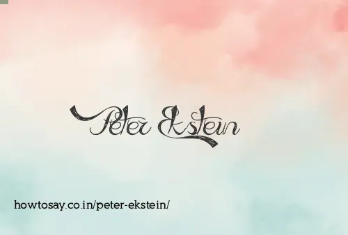 Peter Ekstein