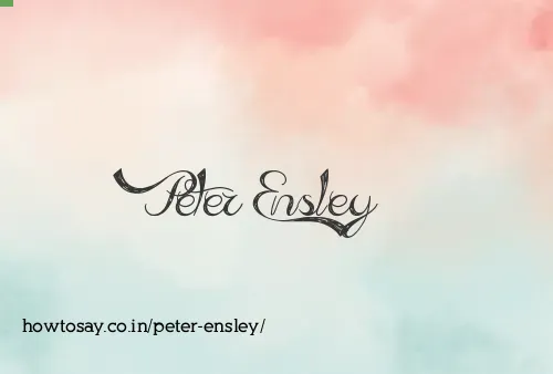 Peter Ensley