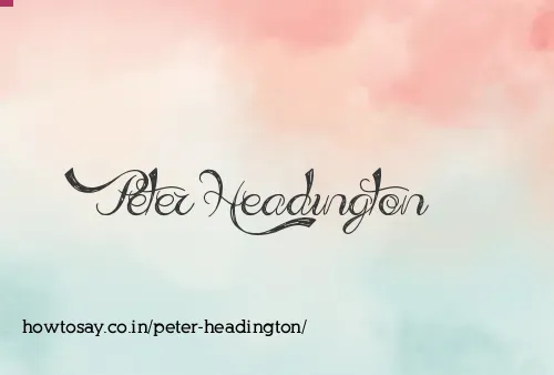 Peter Headington