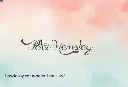 Peter Hemsley